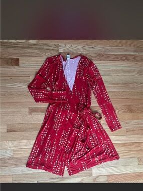 Old Navy Pink Polka Dot wrap dress